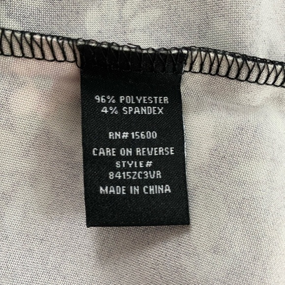 Violets & Roses Long Sleeve Black Floral Blouse Top NWT Size XXL - Picture 5 of 6